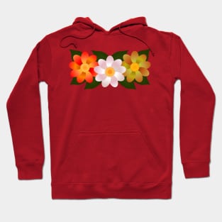 Flower Trio: Orange, White, Amber Hoodie